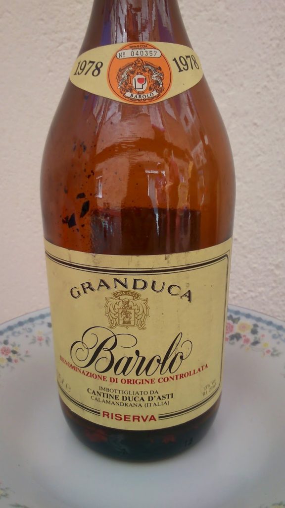 Barolo DOCG Riserva Granduca 1978. Fuente: Nuria España