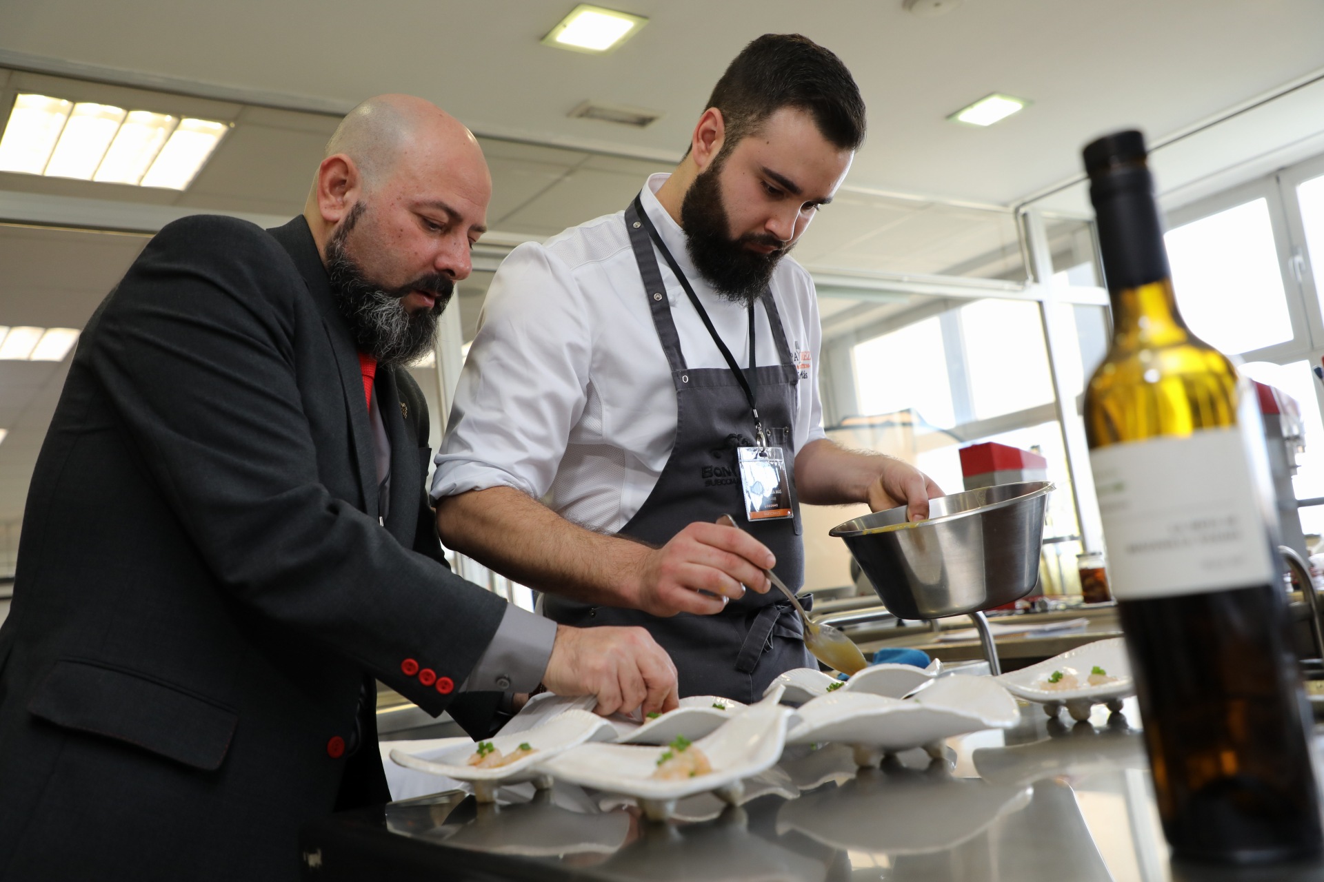 Equipo del restaurante BonAmb**, de Xàbia, en la Final Nacional de Copa Jerez Forum & Competition 2019