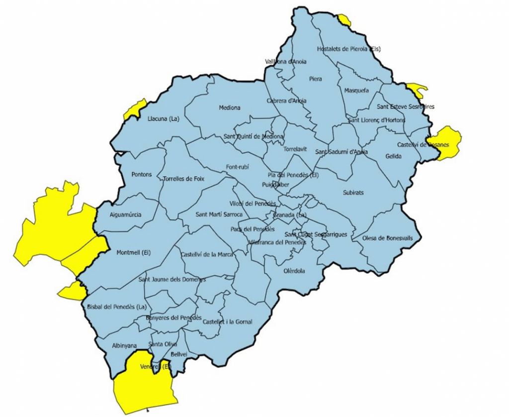 Mapa de zonificación. Vía vinosmanrique.es