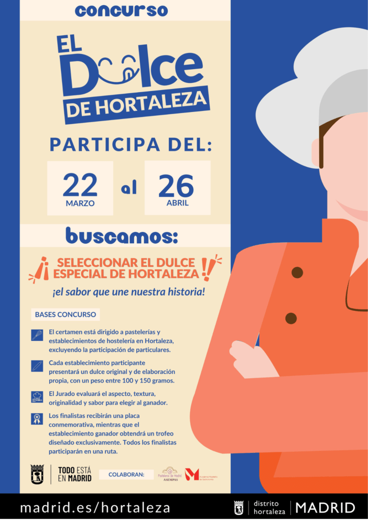 Sumérgete en el mundo dulce de Hortaleza con el Concurso del Dulce de Hortaleza. Descubre sabores auténticos, historia y tradición en cada bocado. ¡Únete a esta celebración gastronómica y vive una experiencia única en Madrid!