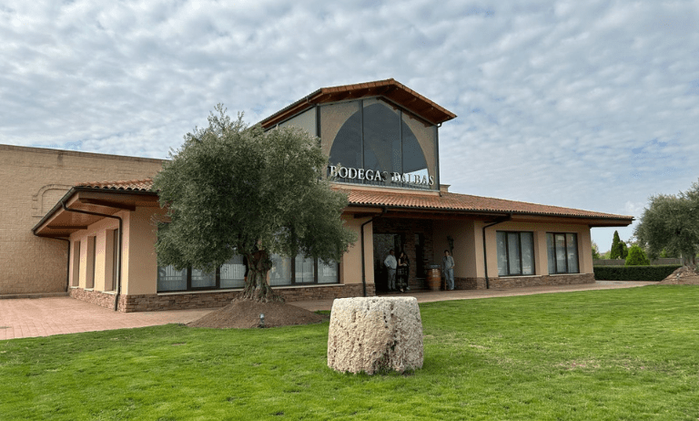 Admira la majestuosa puerta principal de Bodegas Balbás, un símbolo de tradición y excelencia en la Ribera del Duero. Sumérgete en el mundo del vino y la gastronomía con nosotros.